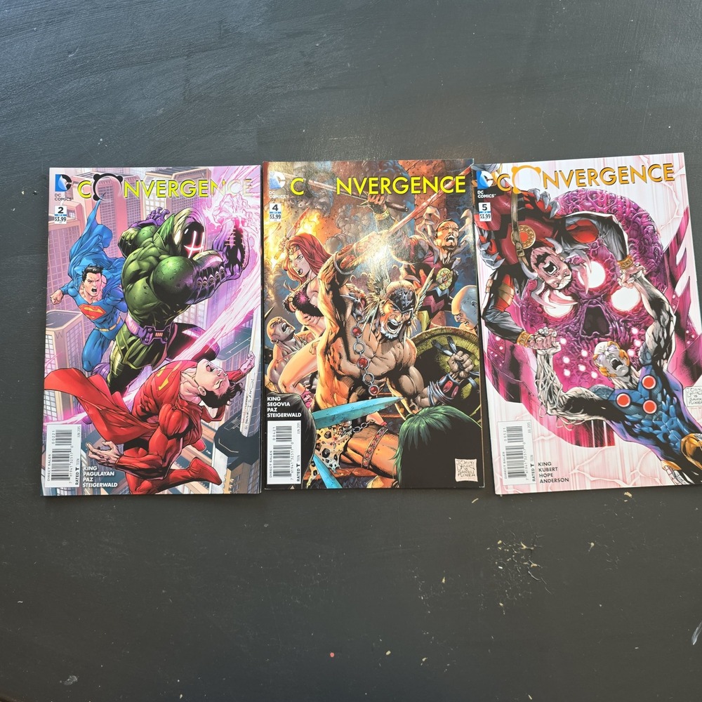 DC Comics Convergence Issues 2 4 5 Lot 2015 Superman Warlord Modern Age Direct